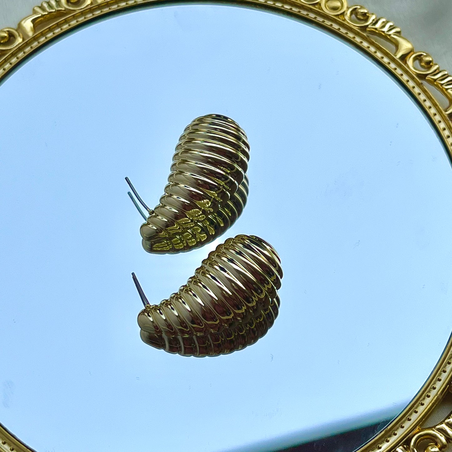 Gold Nugget Striped Studs