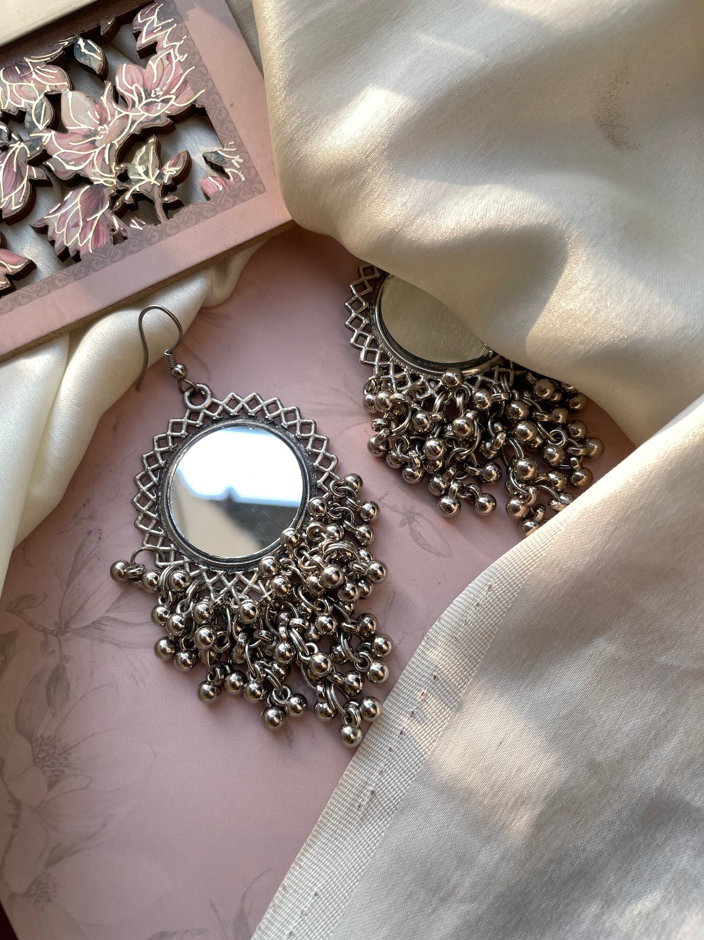 Classic Mirror Ghoongroo Earring