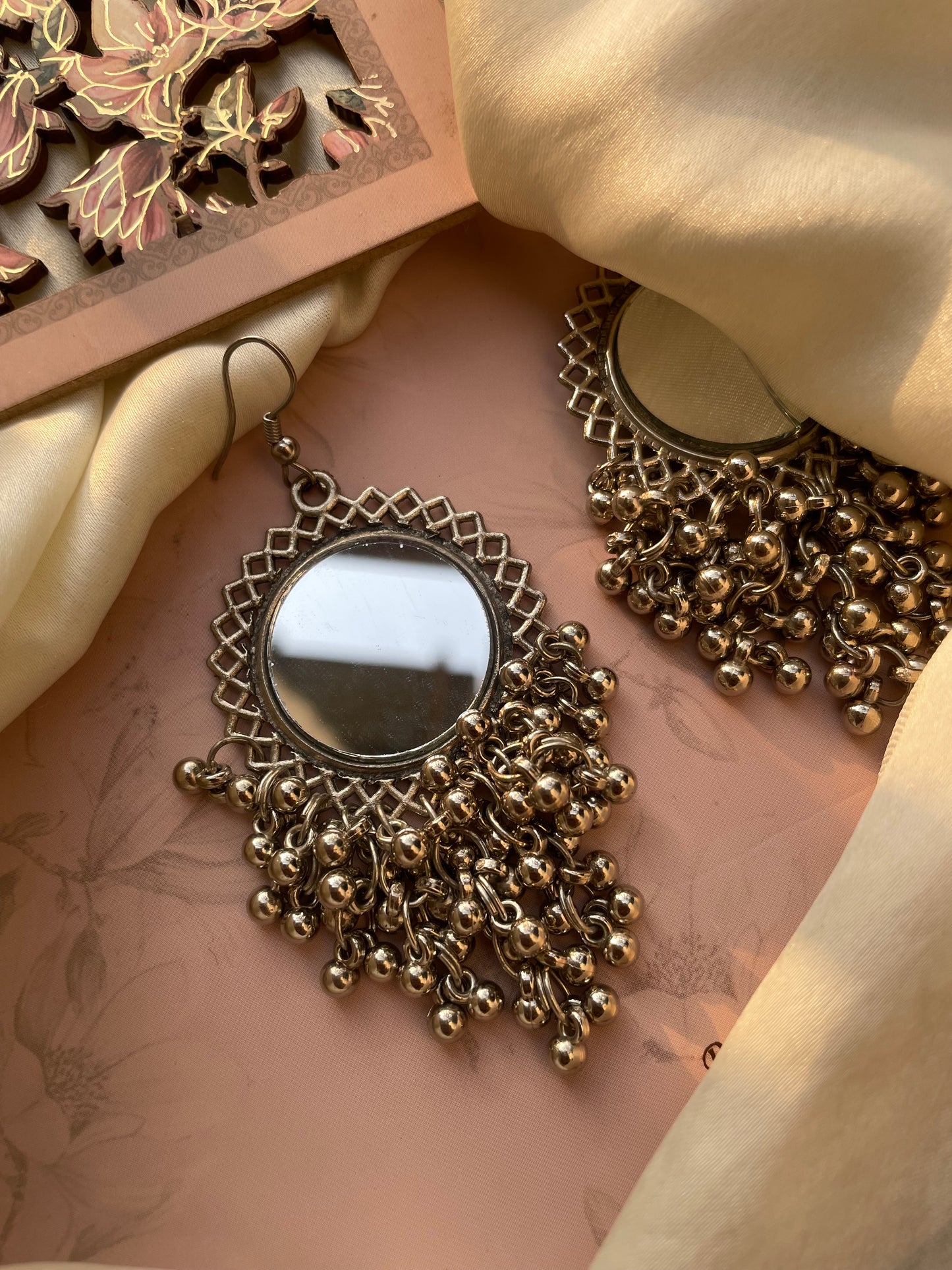 Classic Mirror Ghoongroo Earring