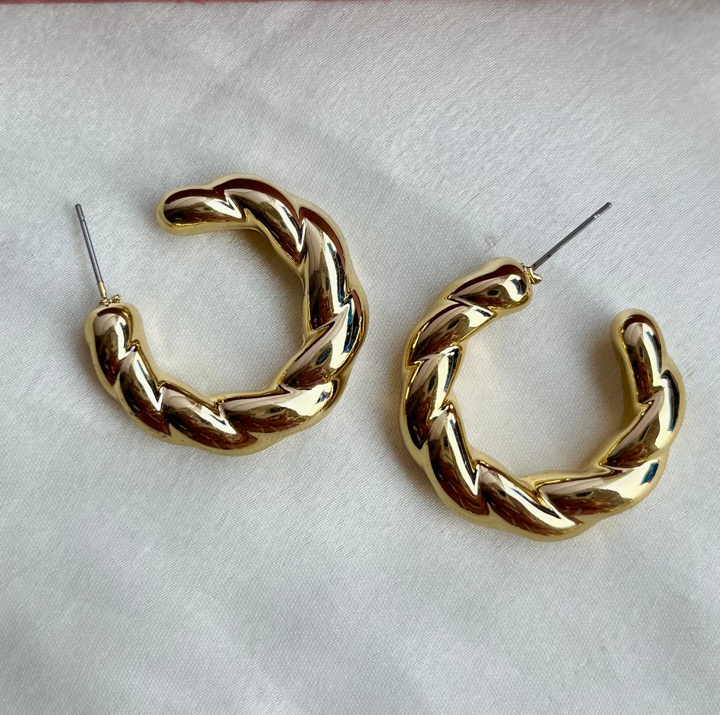 Ivy Gold Tone Twisted Hoops