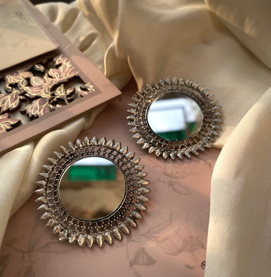 Boho Mirror Silver Stud