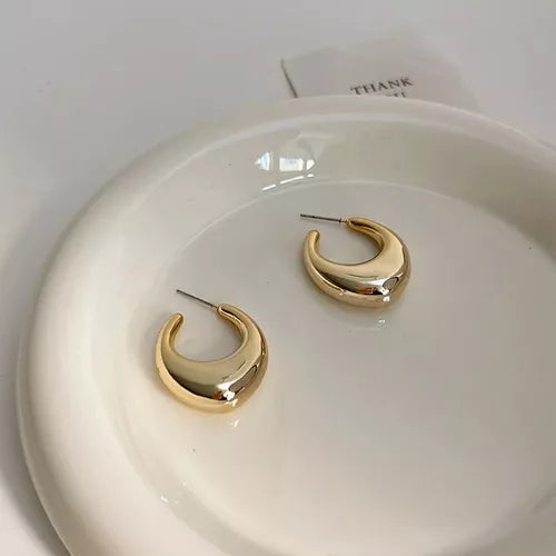 Gold Plated Bold Radiant Hoop earring