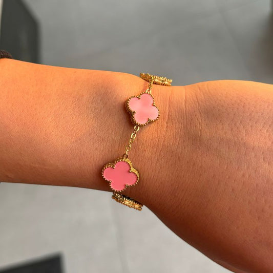 Pink Clover Bracelet