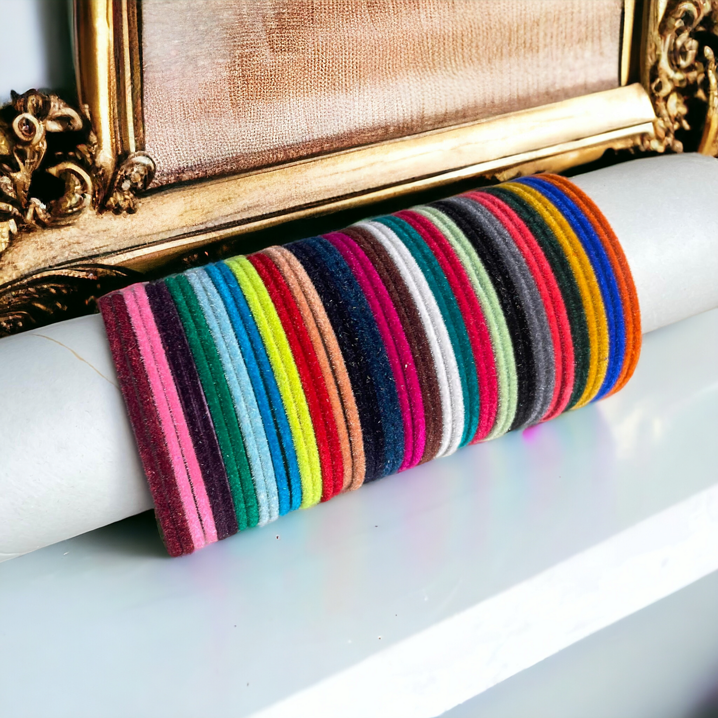 Multicolor Velvet Bangles