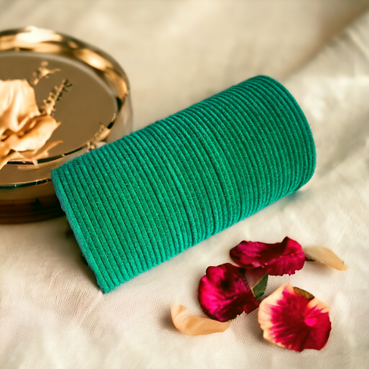 Dark Green Velvet Bangles