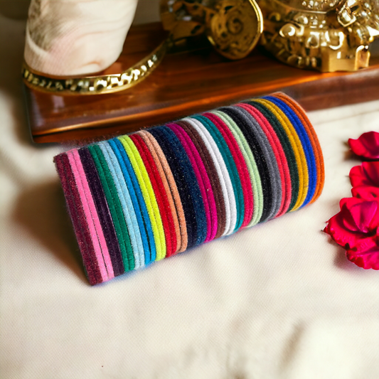 Multicolor Velvet Bangles