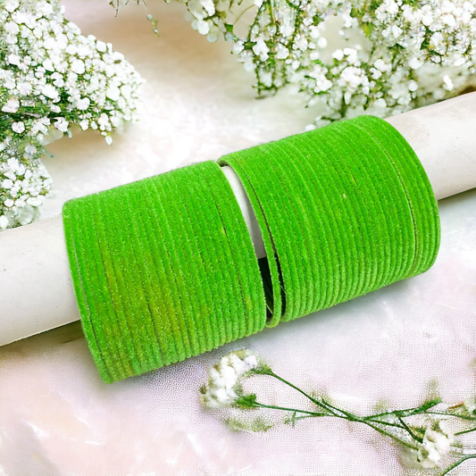 Light Green Velvet Bangles