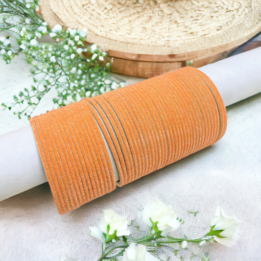 Peachy Velvet Bangles