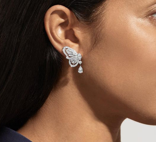 Elegant Sparkling Crystal Butterfly Earrings