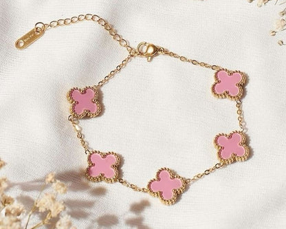 Pink Clover Bracelet