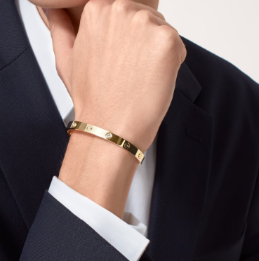 18K Gold Plated Love Band Men Bracelet