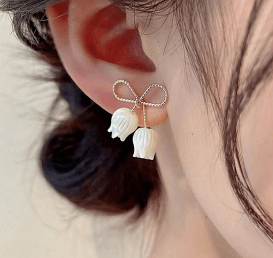 Twisty Tulip Studs - SubhagAlankar