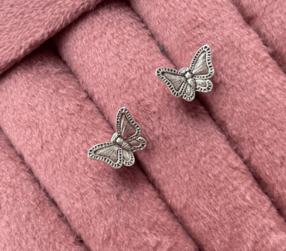 Mini Oxidised Silver Studs (Pack of 6) - SubhagAlankar