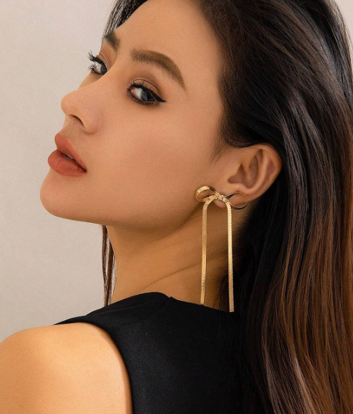 Bow Knot Earrings - 18K Gold Plated