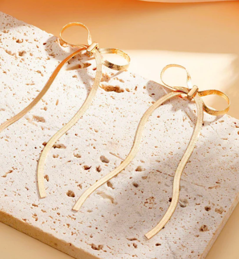 Bow Knot Earrings - 18K Gold Plated