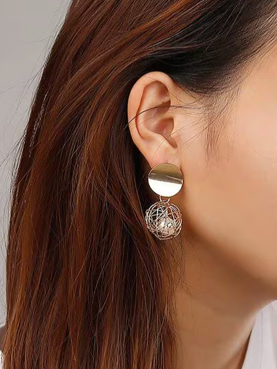 Victoria Spiral Gold Plated Drop Earring