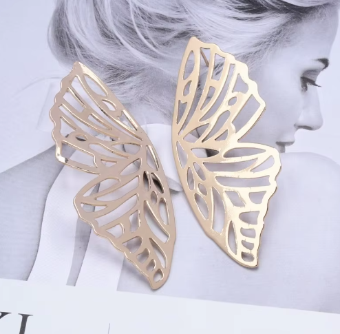 Chic Gold Statement Butterfly Earring