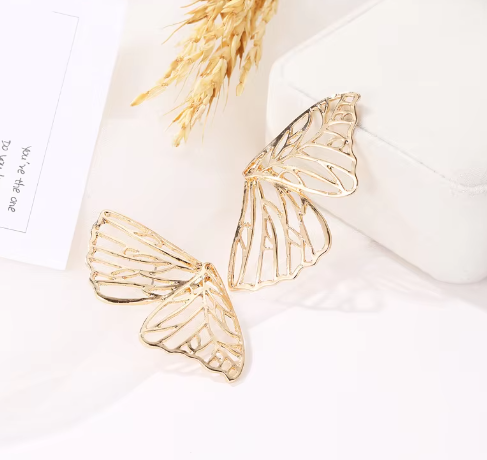 Chic Gold Statement Butterfly Earring