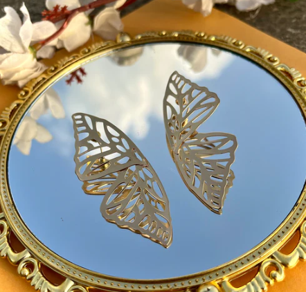 Chic Gold Statement Butterfly Earring