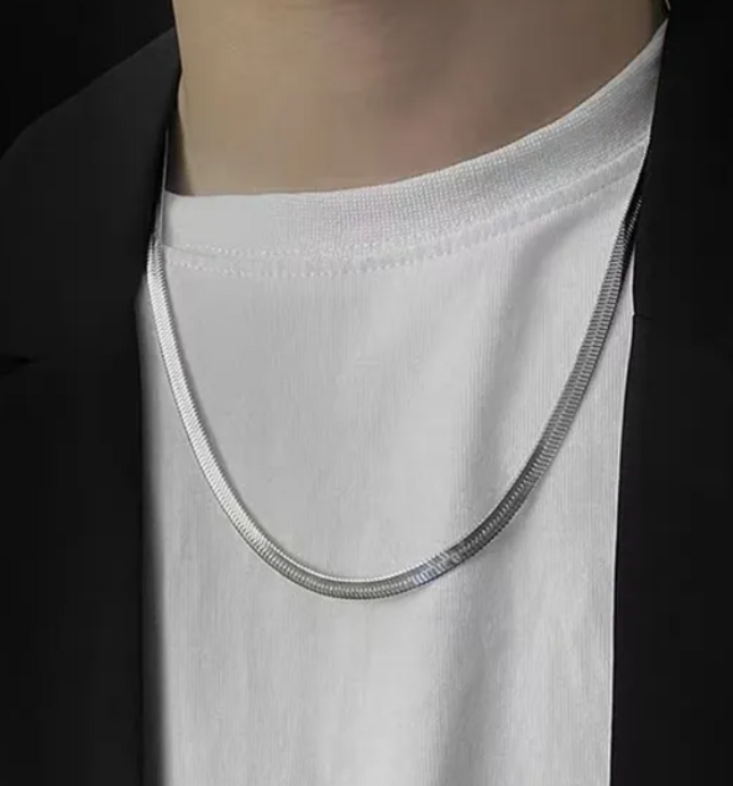 Silver Plated Snake Chain For Men