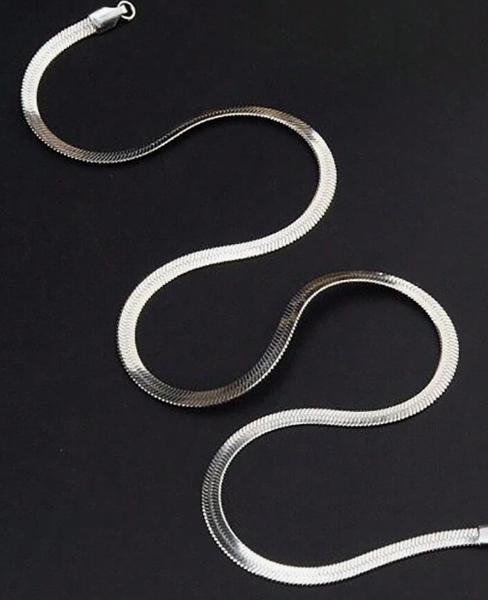 Silver Plated Snake Chain For Men