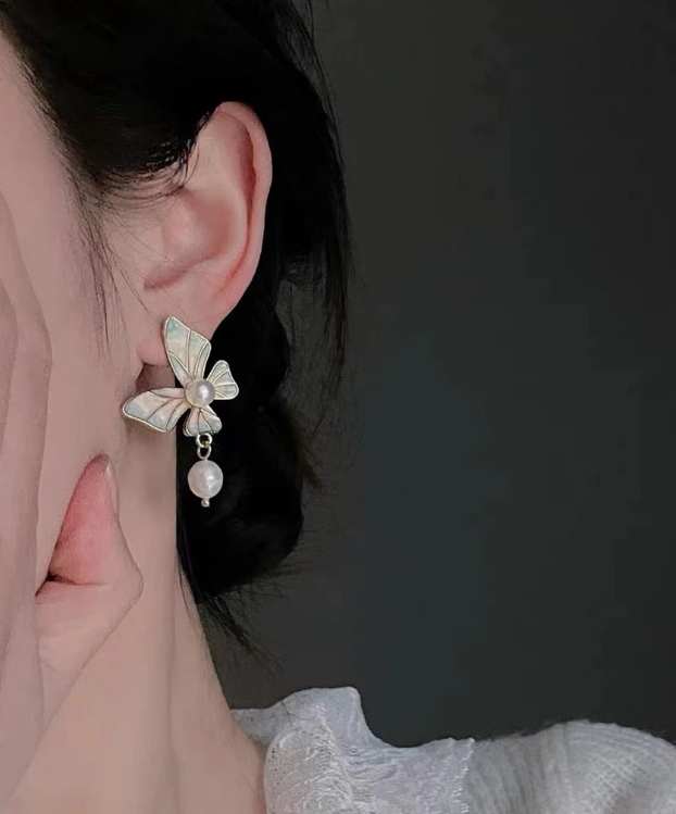 Butterfly Enamel Drop Earring