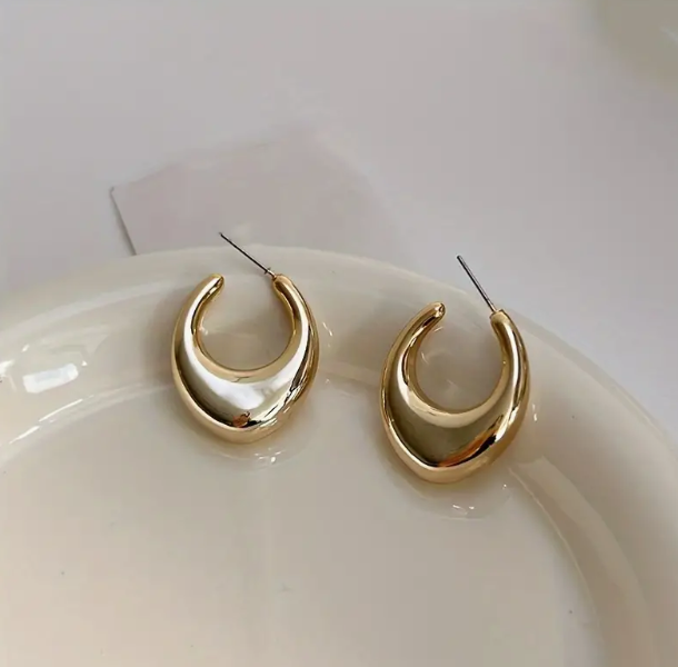 Gold Plated Bold Radiant Hoop earring