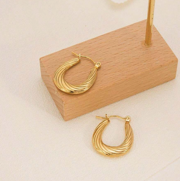 Mabel Gold Plated Hoop Earring