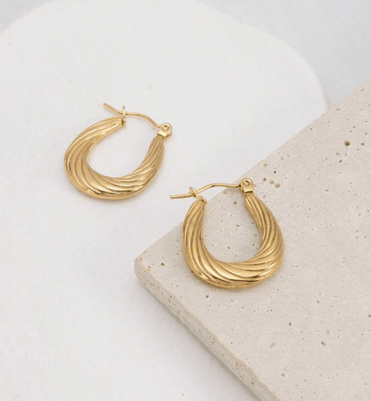 Mabel Gold Plated Hoop Earring - SubhagAlankar