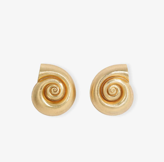 Snail Shell Gold Earring