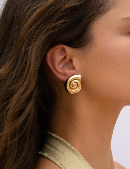 Snail Shell Gold Earring