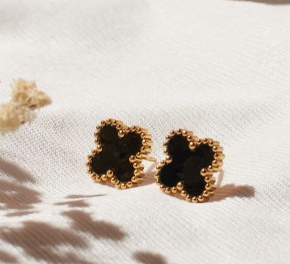 Statement Black Clover Studs