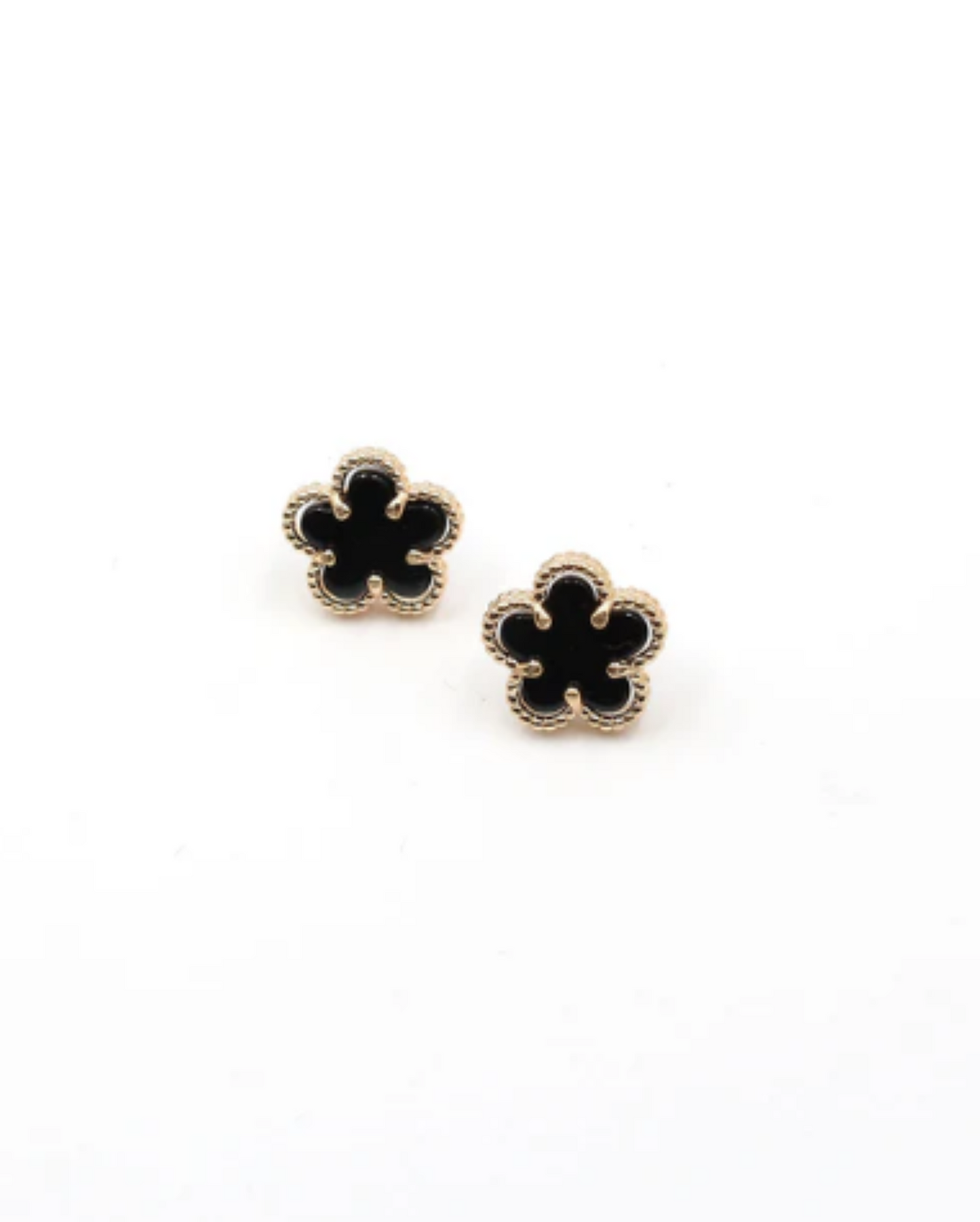 Five Leaf Black Clover Earring