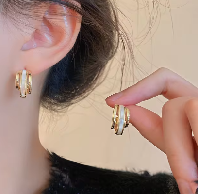 Cleo's Enamel Stud Earrings