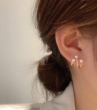 Gold Plated Pearl Ear Cuff Earring