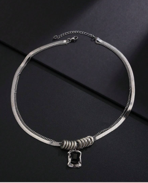 Black Baddie Necklace For Men's - SubhagAlankar