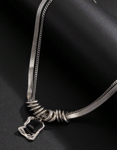 Black Baddie Necklace For Men's - SubhagAlankar