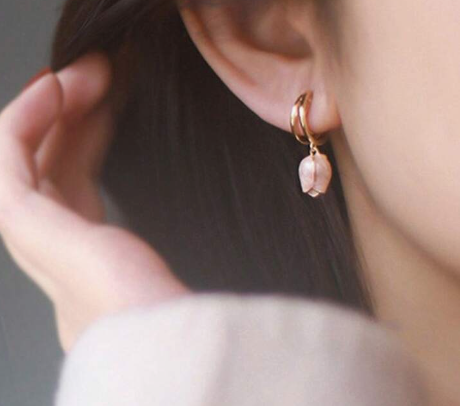 Soft Pink Tulip Earring