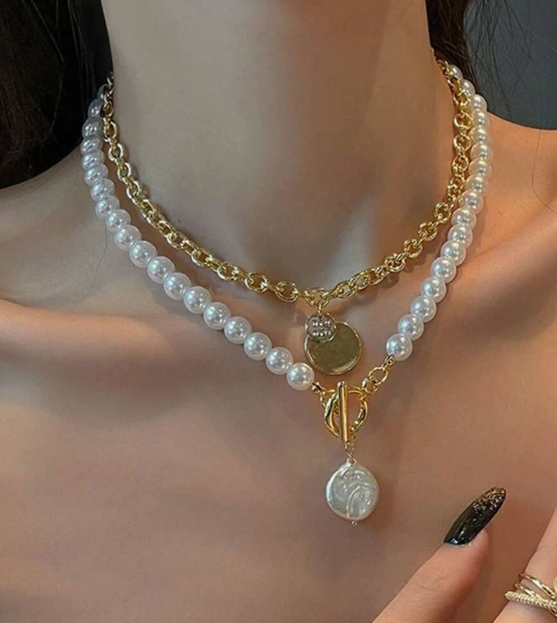 2 Layerd Pearl Necklace