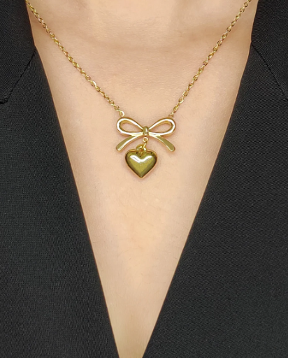 Ella’s Bow Heart Necklace