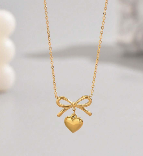 Ella’s Bow Heart Necklace