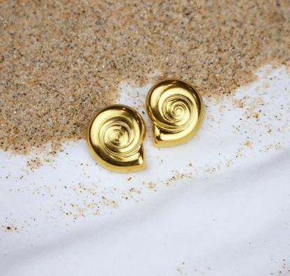 Snail Shell Gold Earring - SubhagAlankar