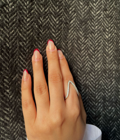 V Shape Silver Ring