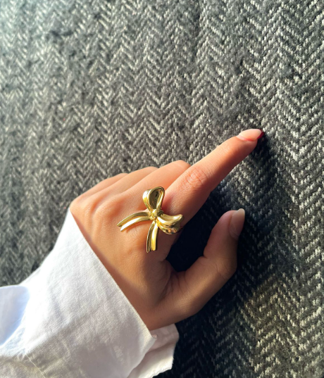 Golden Bowtie Ring
