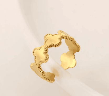 18K Gold Plated Clover Ring
