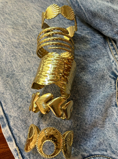 Serpent Wrap Cuff / Bracelet - 18k Gold Plated