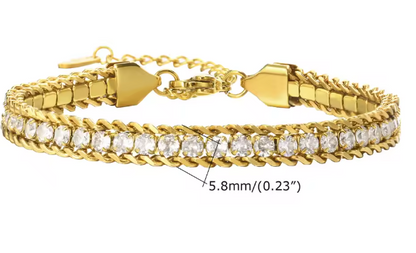 Diamora Diamond Bracelet- 18k Gold plated koi