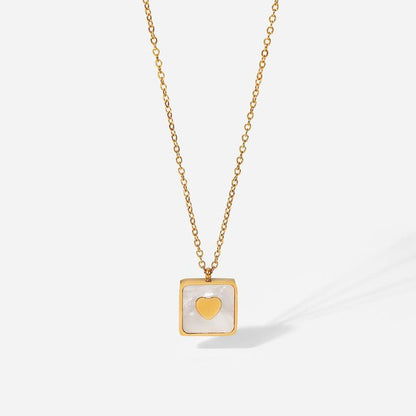 Elegant Square Heart Necklace