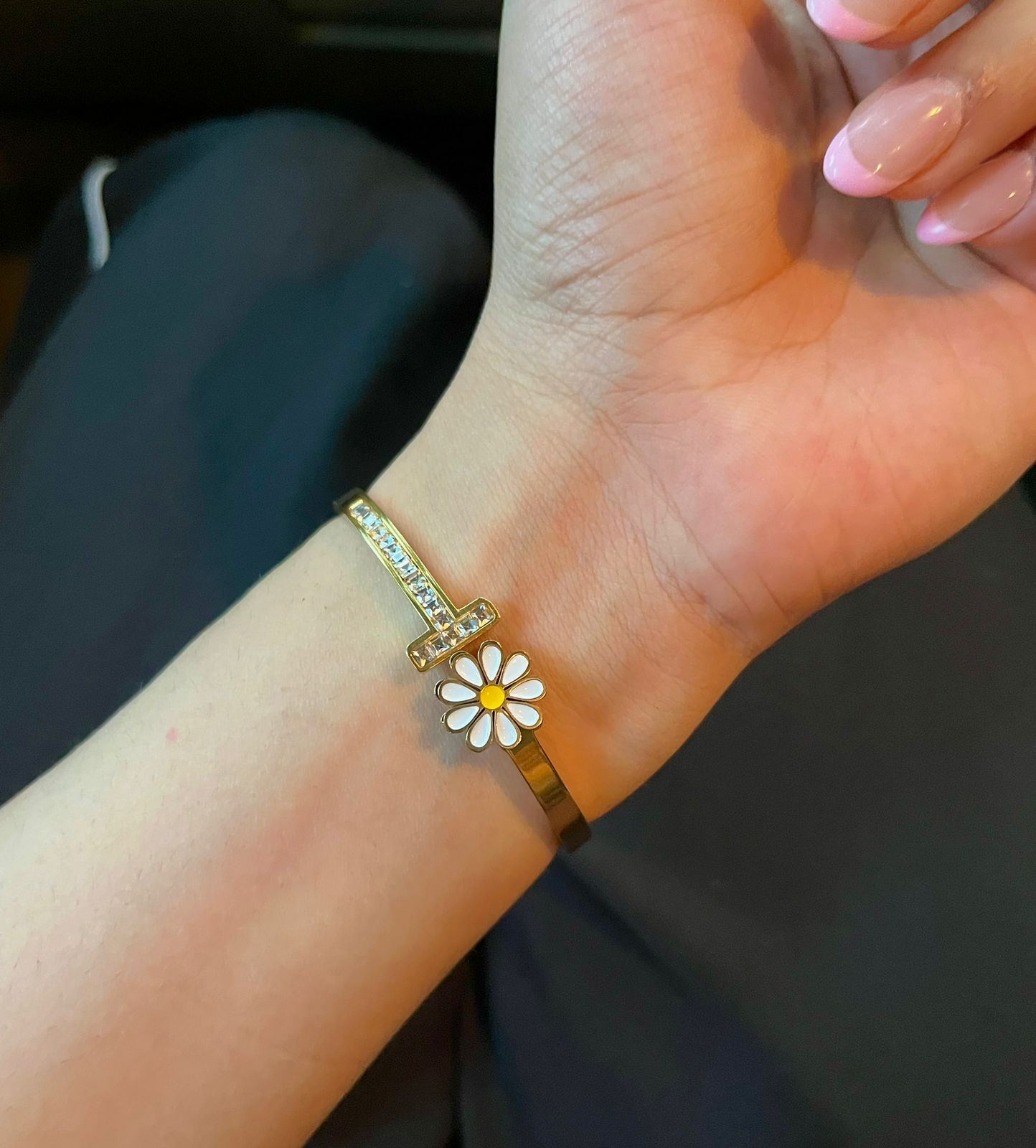 Bloom White Thin Wrist/ Baby Size bracelet