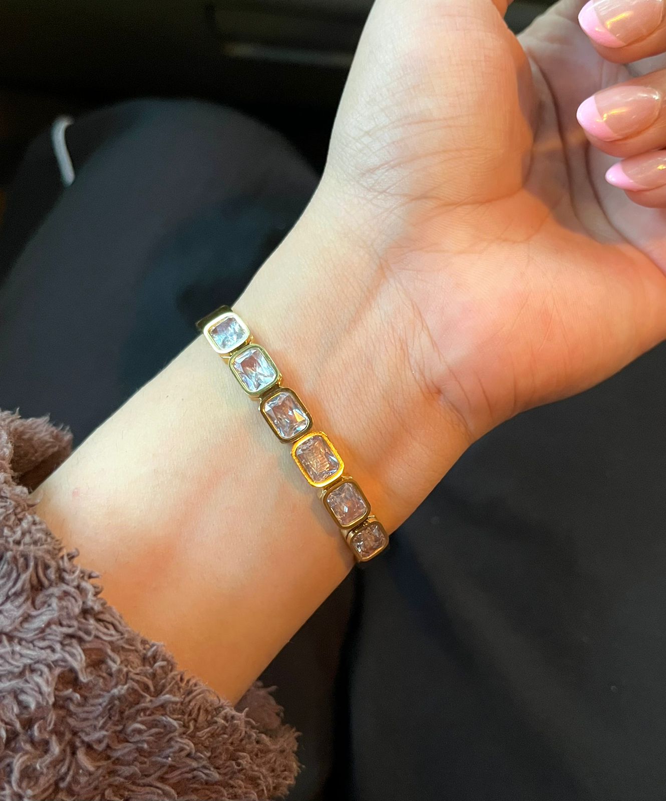 Crystal Line Thin Wrist/ Baby Size bracelet